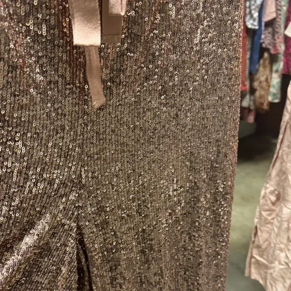 Free People Sequin Tan Joggers - Picture 2 of 8